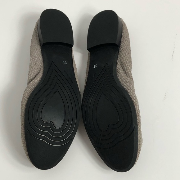 Ferca 81 Leather Ballerina Flats Jeweled Toe 38 - Picture 5 of 9